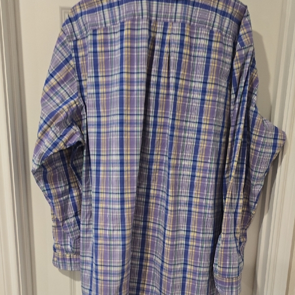 Polo by Ralph Lauren Men's Checkered Shirt - Blue and Yellow - Picture 3 of 3